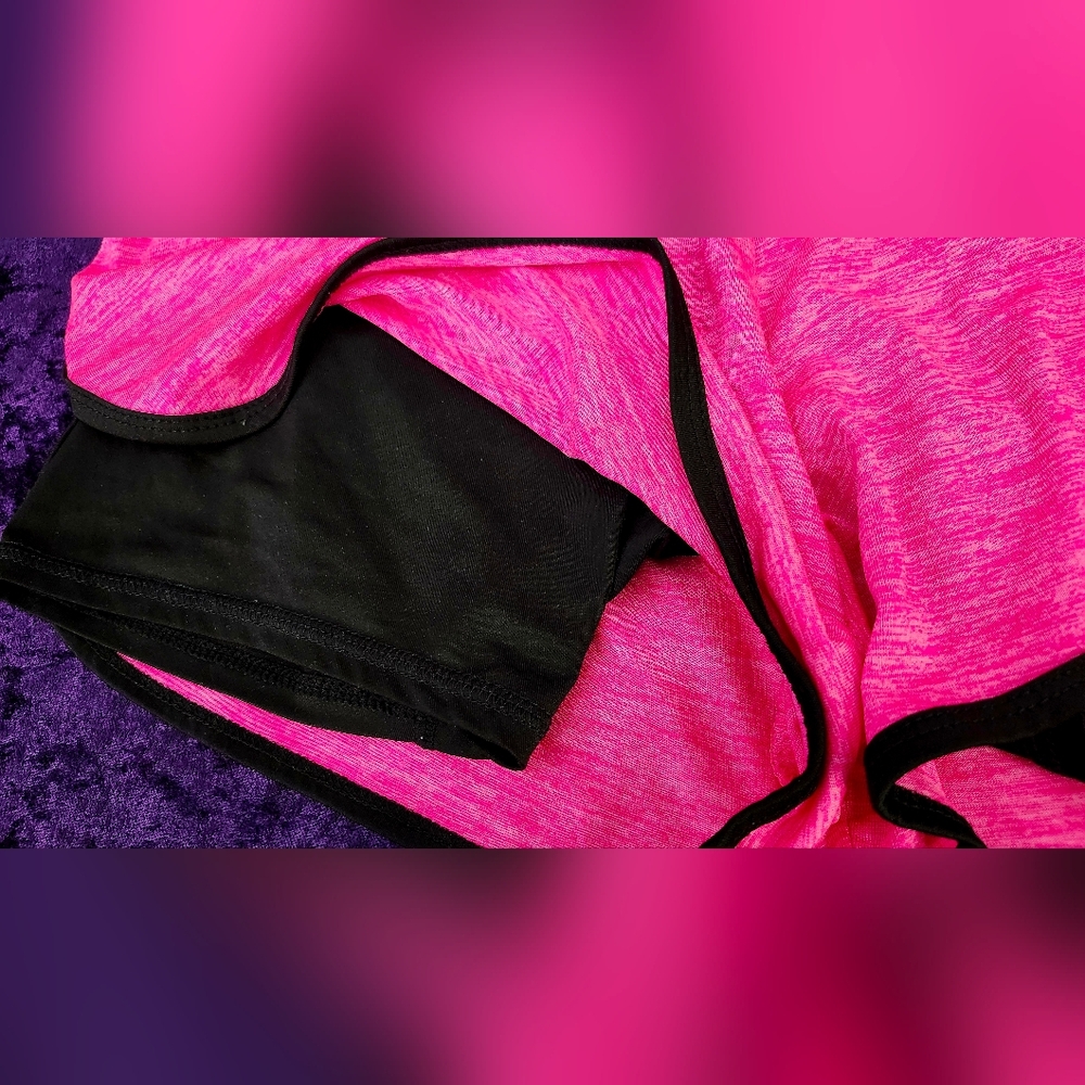 Danskin Now Pink and Black Athletic Shorts Lightweight Comfort image 4